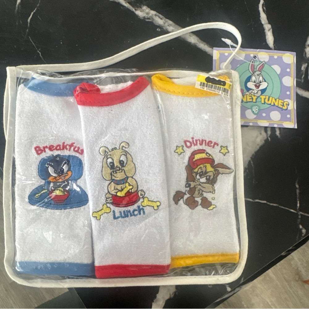 Warner Bros. Baby Looney Tunes Tag with Purple and White Accents